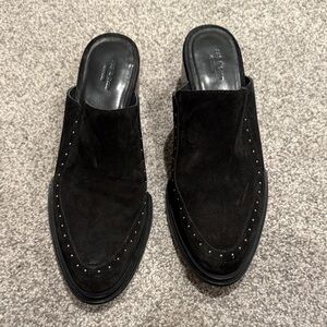 rag & bone women’s Black Suede Slip-On mules